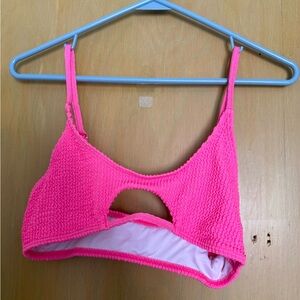 SHEIN Pink Bikini Swimwear Textured